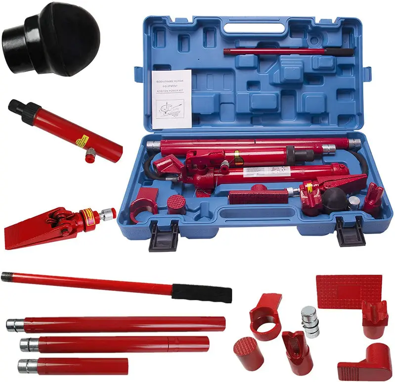 10-Ton Porta Power Hydraulic Jack Kit – Complete Frame & Ram Repair Set with Air Pump