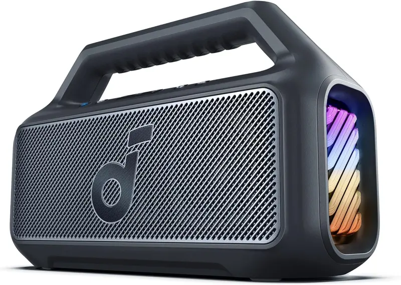 80W IPX7 Waterproof Bluetooth Speaker – Portable Outdoor Speaker with BassUp 2.0, 24-Hour Battery, RGB Lighting & Custom EQ 2