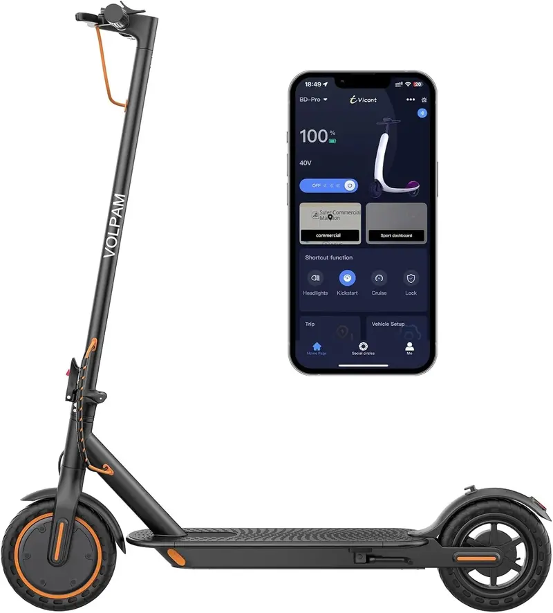 Dual-Motor Electric Scooter — 350W/500W Power, Solid Tires, Dual Braking System, 19–22mph Performance