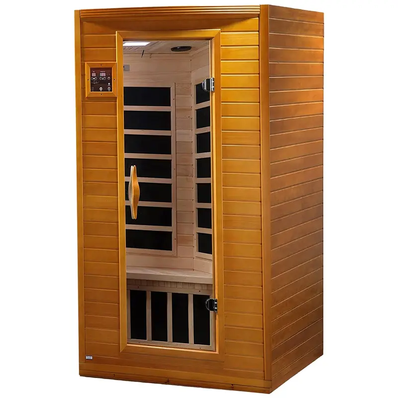 Dynamic Saunas Andora Two-Person Far Infrared Sauna – Low-EMF Technology in Canadian Hemlock Wood