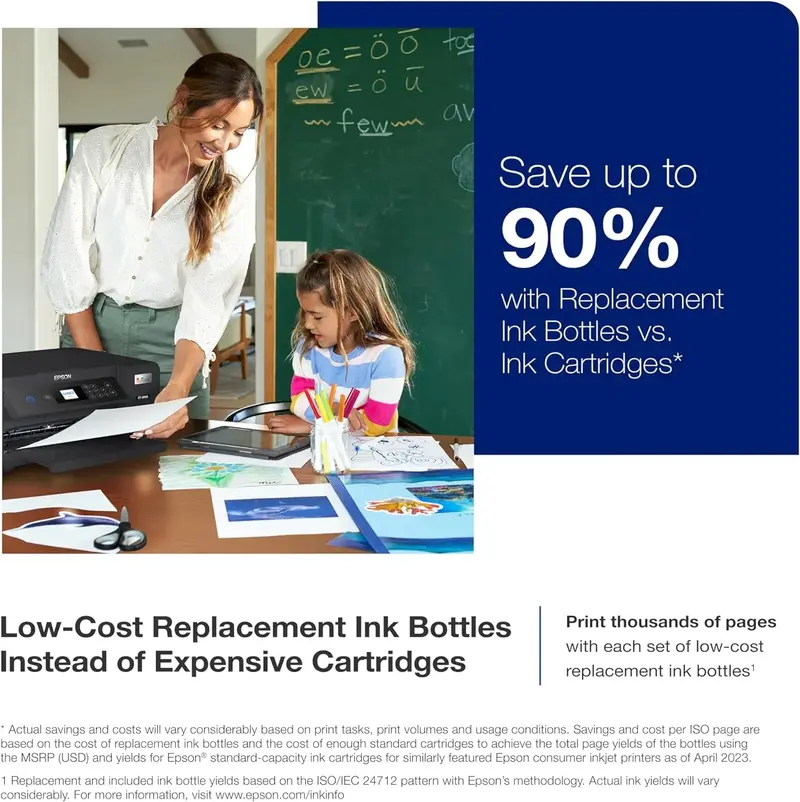 Epson EcoTank ET-4800 Wireless All-in-One Printer — Cartridge-Free Ink System, ADF, Fax & Ethernet