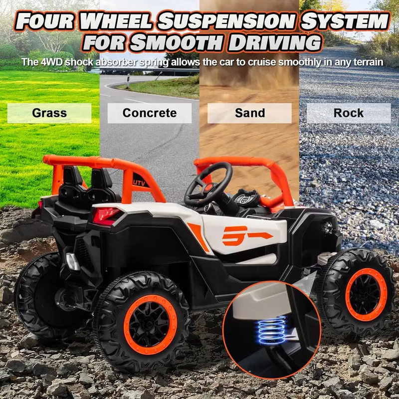 JOYRACER Bluetooth 4WD RC Car for Kids – MP3 Playback, LED Headlights & Enhanced Shock Absorption