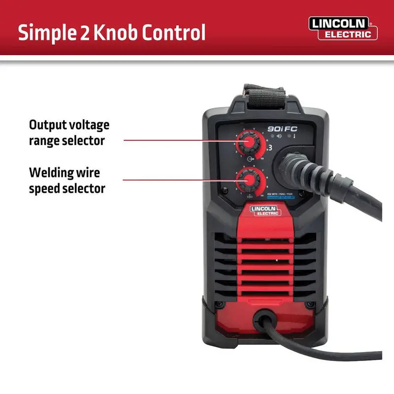 Lincoln Electric WELD-PAK 90i FC Flux-Cored Welder – Portable Gasless Wire Feed System (K5255-1)