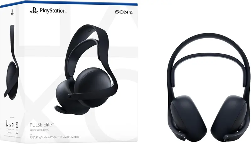 PlayStation Pulse Elite Wireless Headset – Midnight Black, High-Fidelity Immersive Audio for PS5