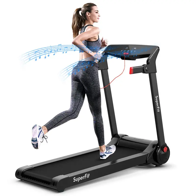 Smart Folding Treadmill – 3HP Motor, Bluetooth Audio, HD Touch Display, and Mobile App Connectivity