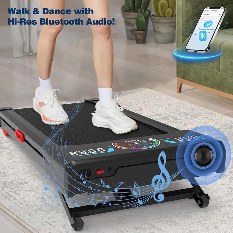 Walking Pad Pro – Motorized 9-Stage Incline Treadmill with 450 lb Capacity, RGB Display & Bluetooth Audio